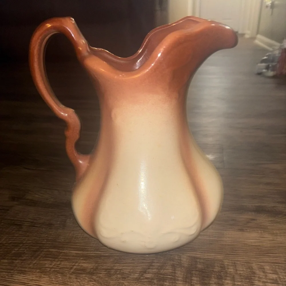 Vintage Floral Ceramic Pitcher